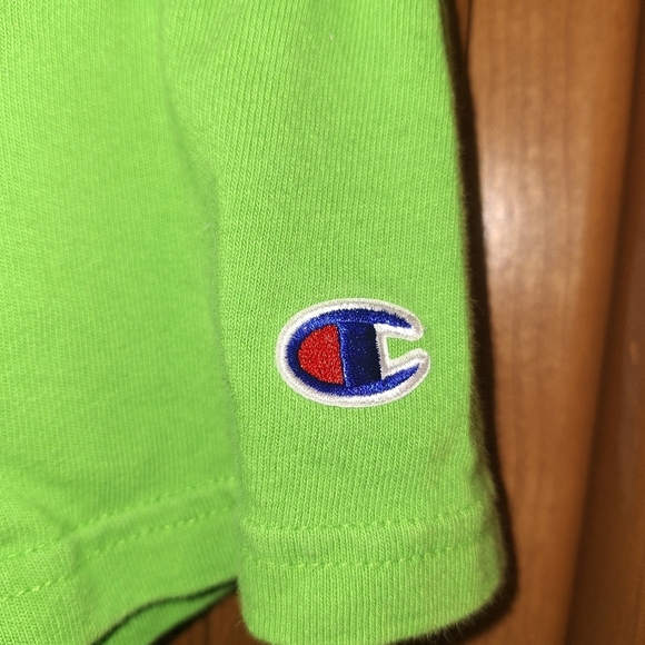 Vintage Champion Green Graphic T-Shirt in a men's size large. Pre-loved - Picture 2 of 6